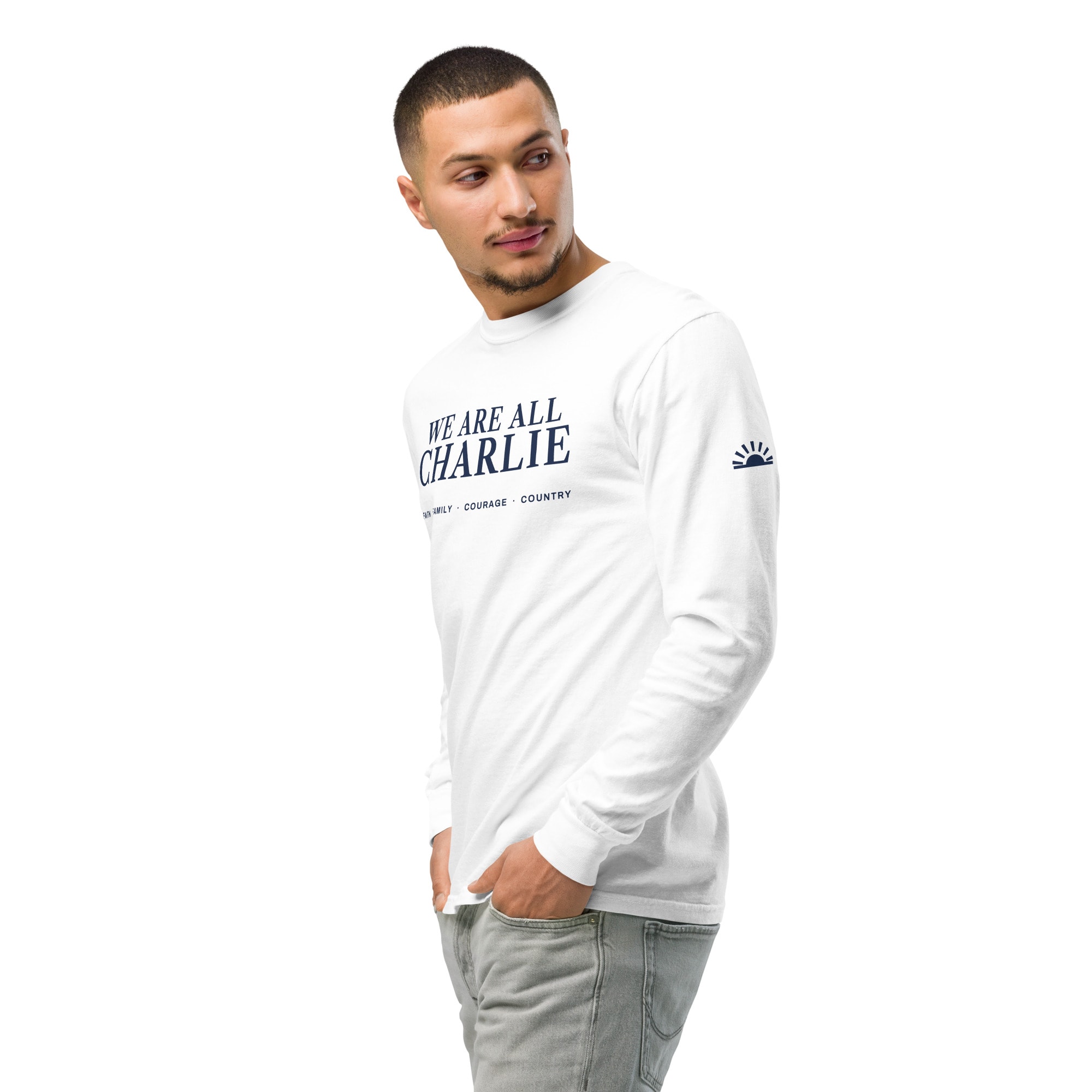 We Are All Charlie Long Sleeve in White