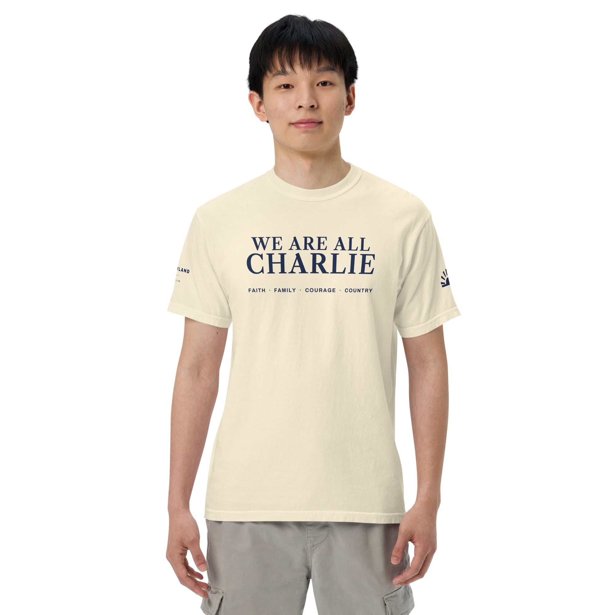 We Are All Charlie Men's Tee in Ivory