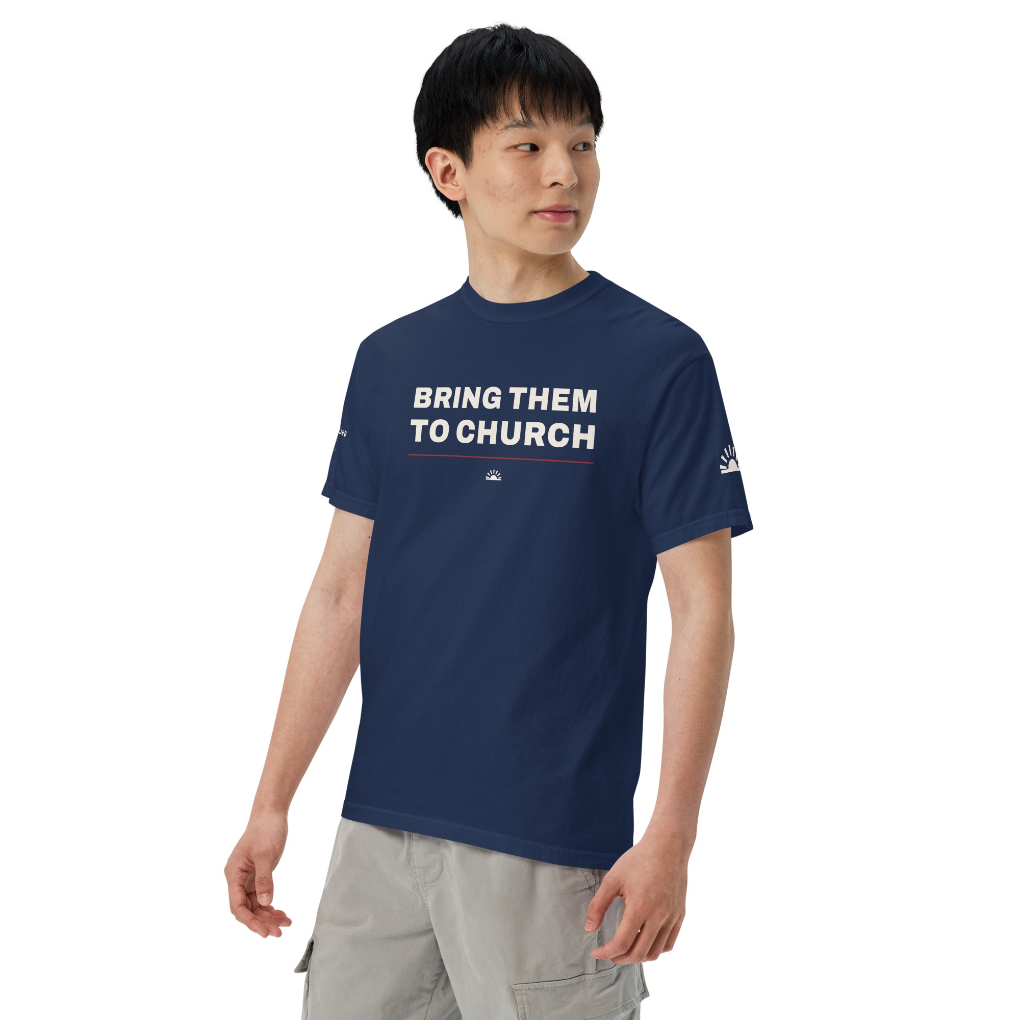 Bring Them to Church Men's Tee in True Navy