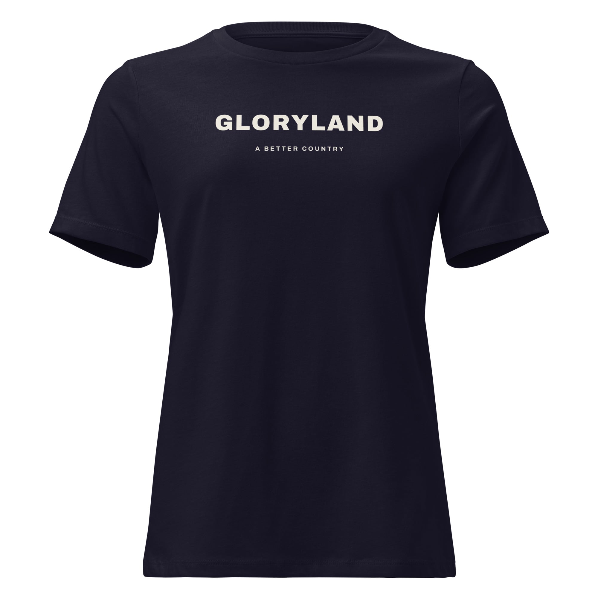 Gloryland Women's Tee in Navy