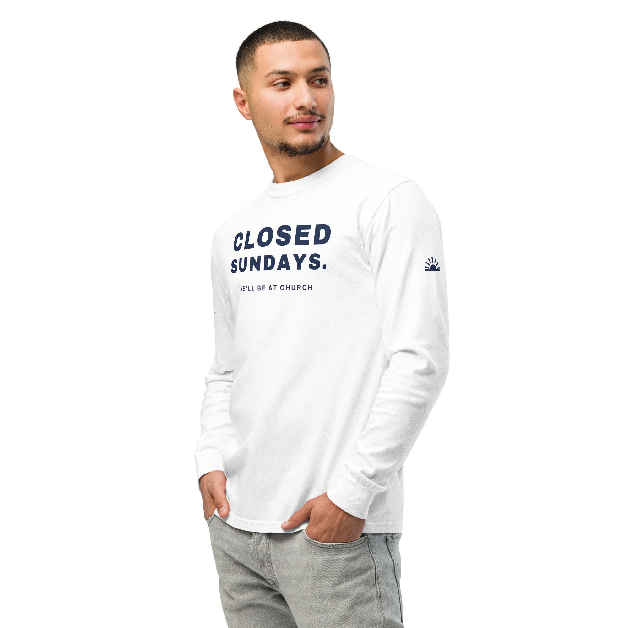 Closed Sundays Long Sleeve in White