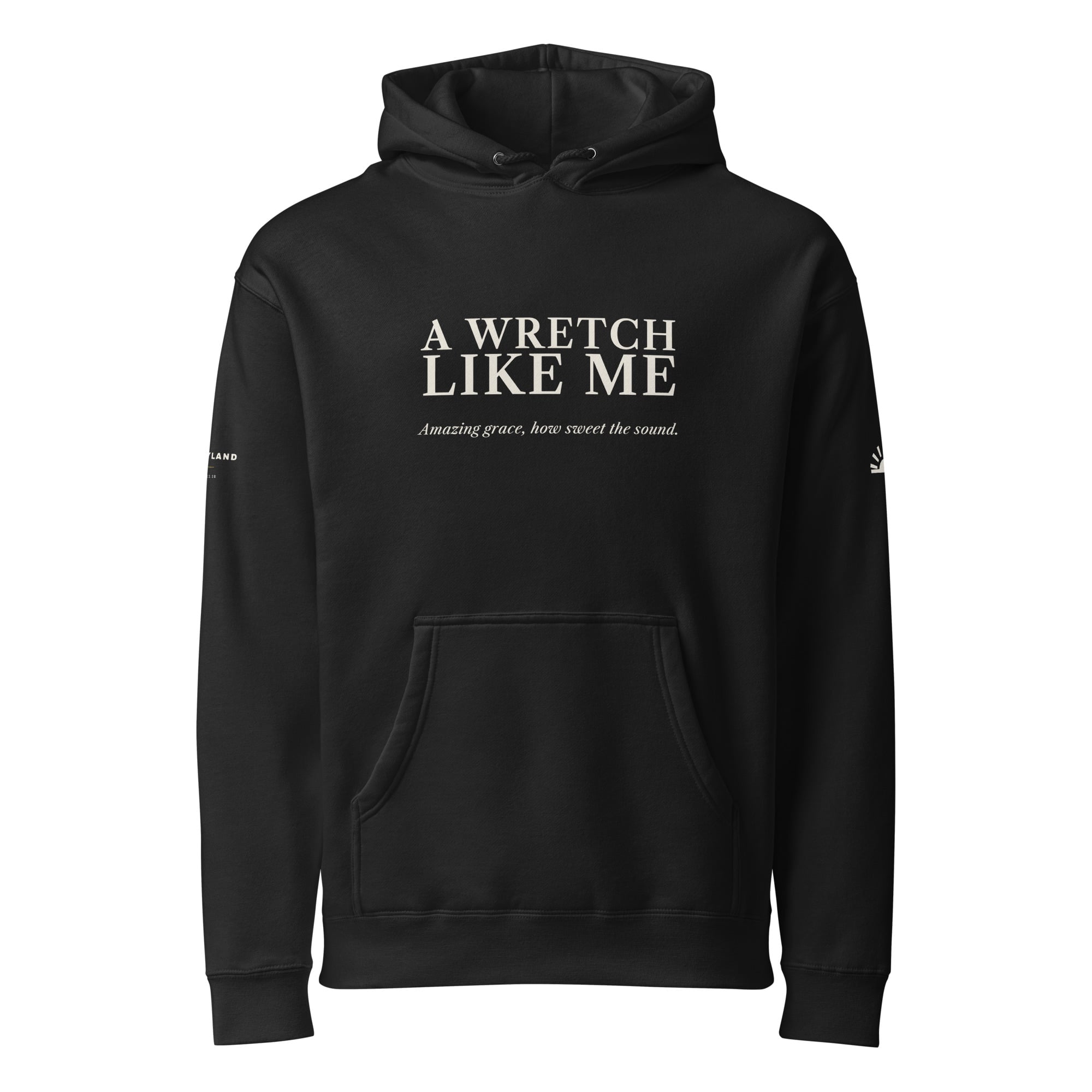 A Wretch Like Me Hoodie in Black