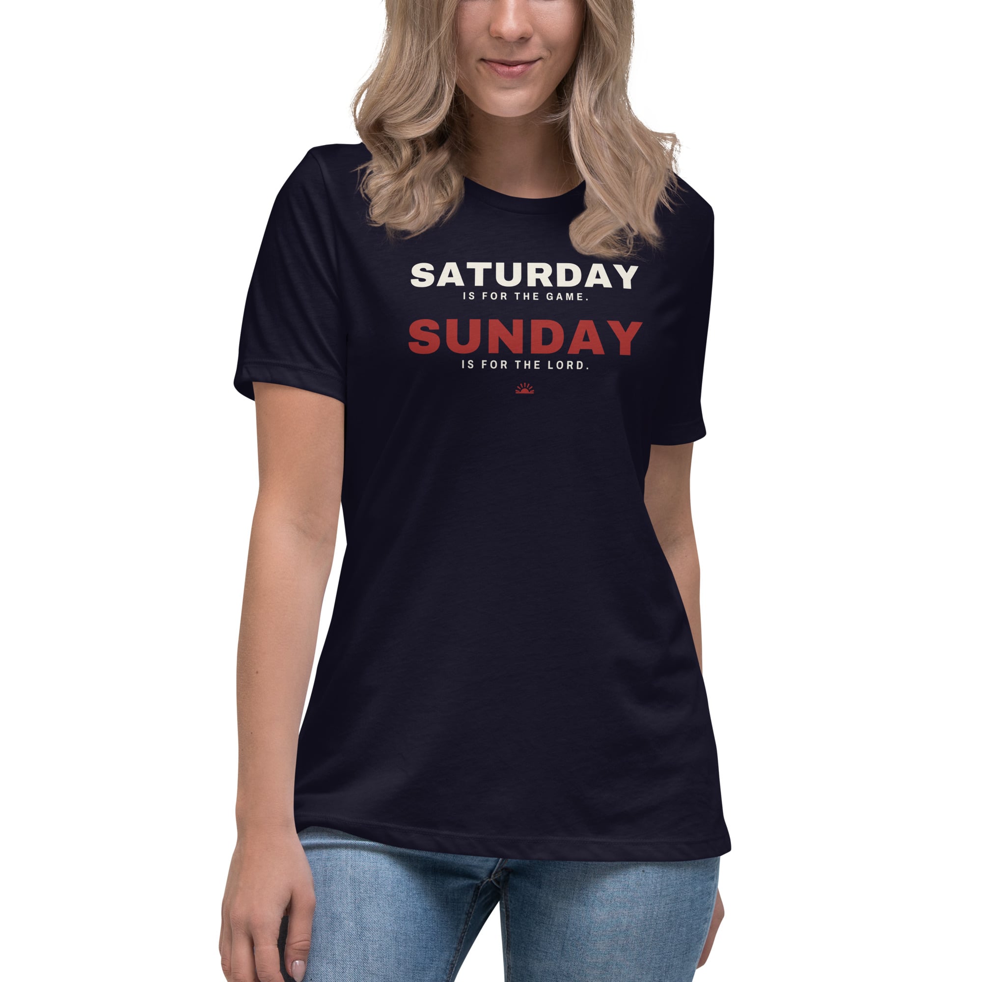 Saturday / Sunday Women's Tee in Navy