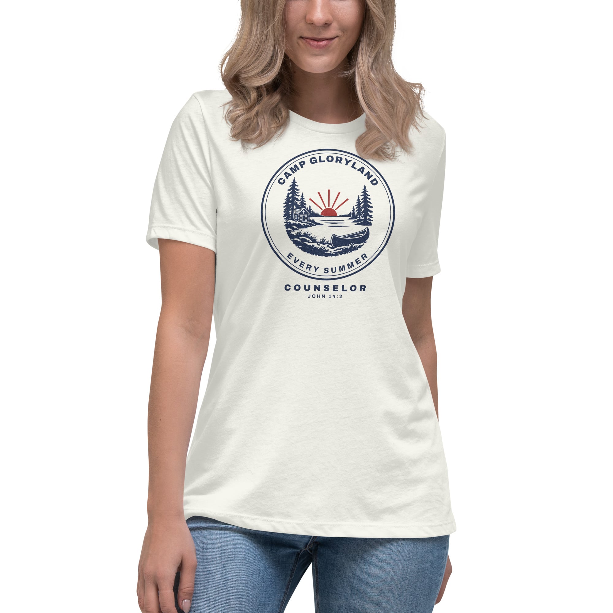 Camp Gloryland Women's Tee in Vintage White