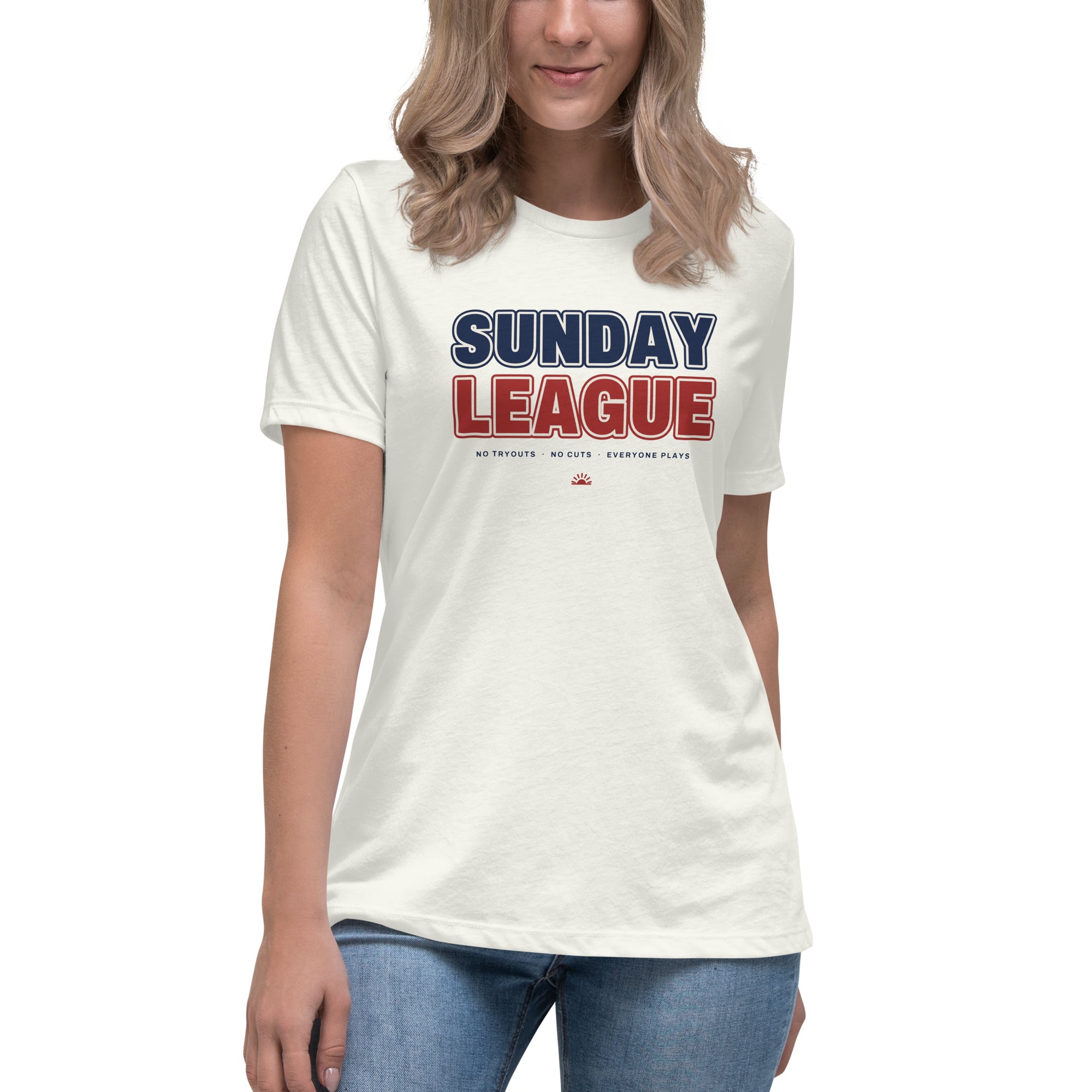 Sunday League Women's Tee in Vintage White