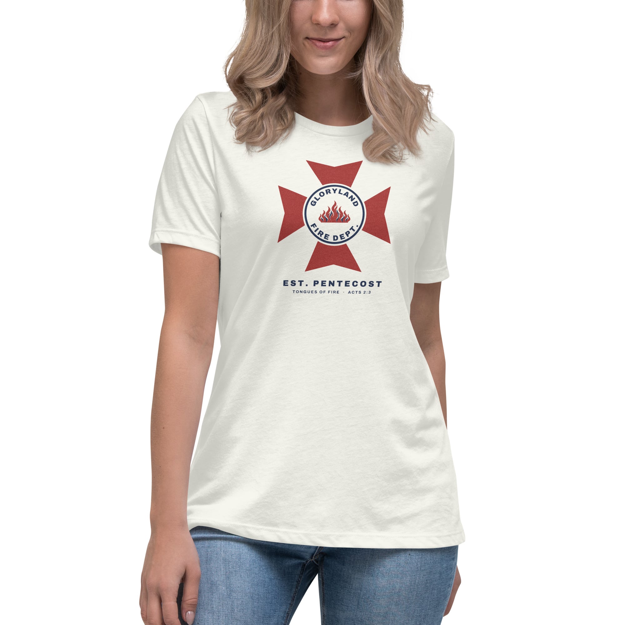 Fire Dept. Women's Tee in Vintage White