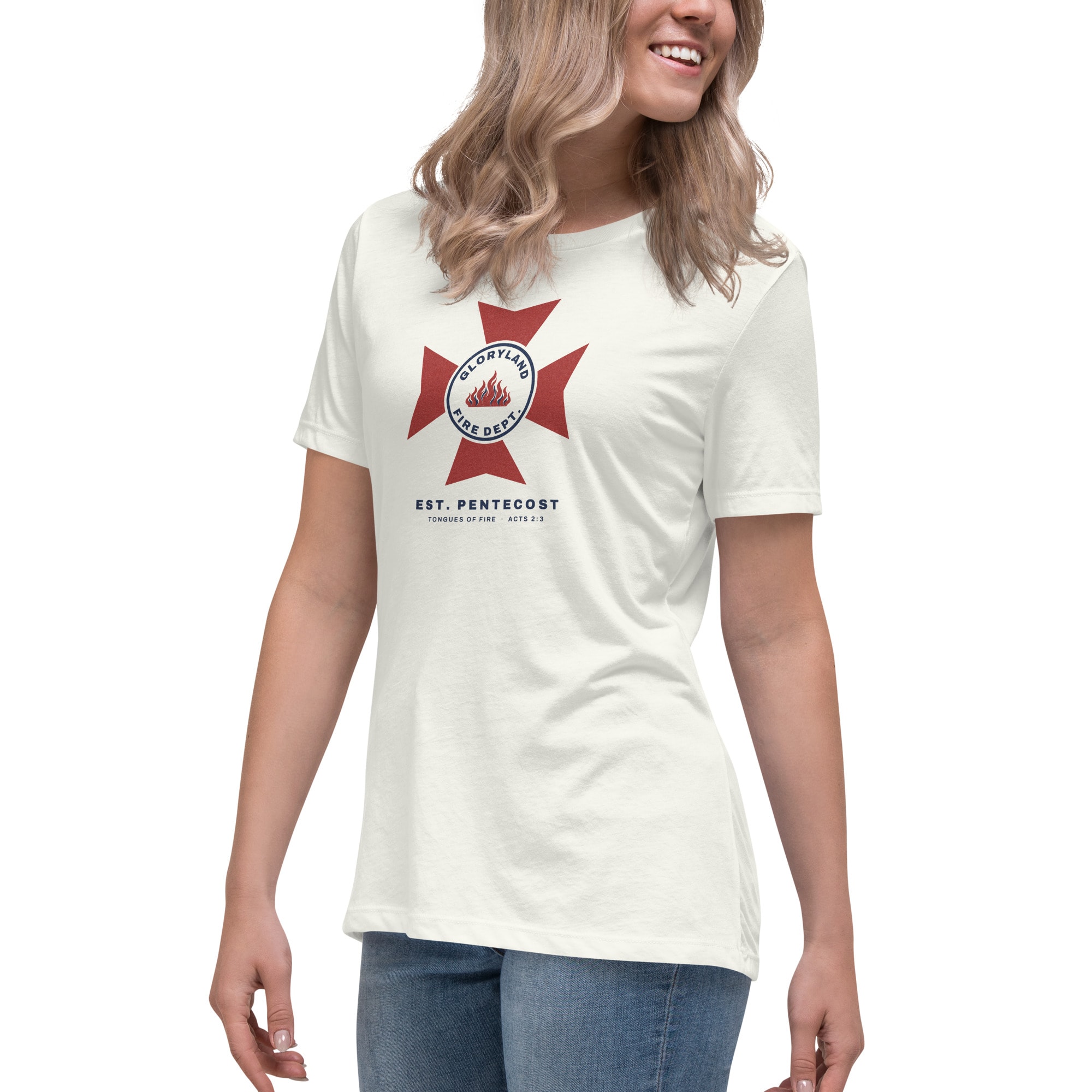 Fire Dept. Women's Tee in Vintage White