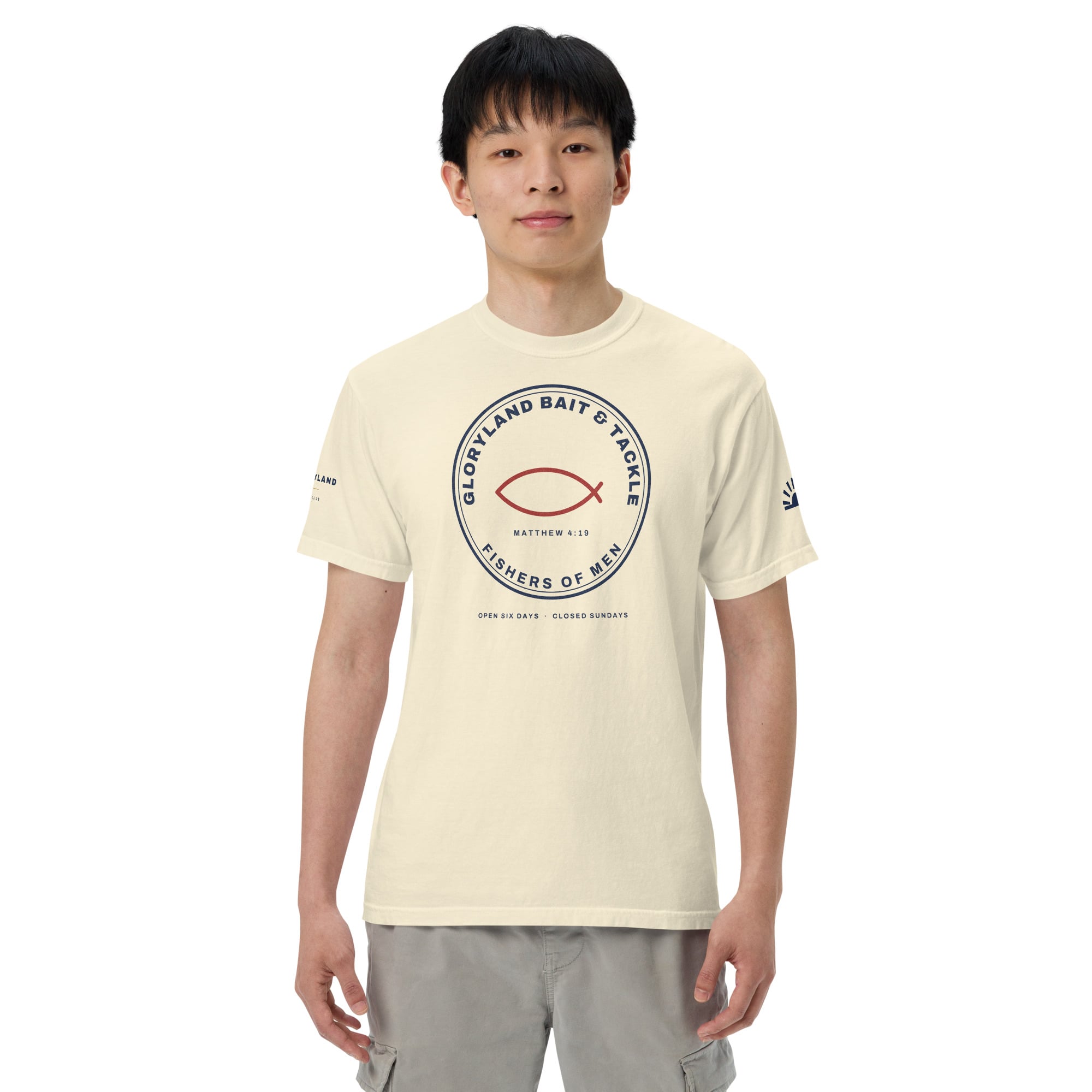 Bait & Tackle Men's Tee in Ivory